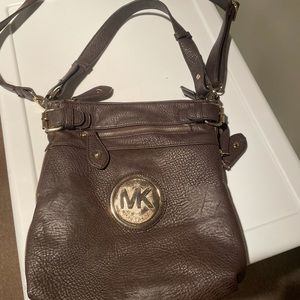 Michael Kors Brown Leather Cross Body Handbag